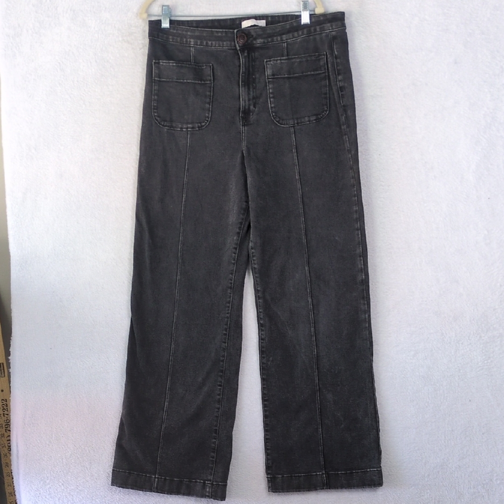 LC Lauren Conrad Charcoal Gray Wide Leg Jeans